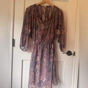 Anthropologie mini 3/4 sleeve dress
